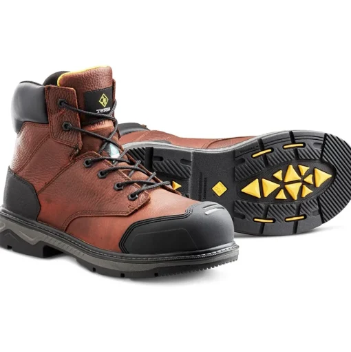 Terra Men's Patton 6" AT Waterproof Safety Work Boot -Brown- 4NS6BN