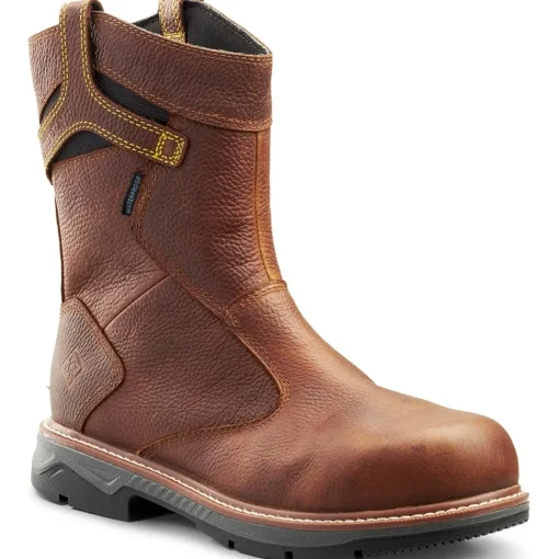 Terra Men's Patton AT Waterproof Pull-On Safety Work Boot -Brown- 4TCBBN