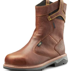 Terra Men's Patton AT Waterproof Met Guard Safety Work Boot -Brown- 4TCCBN