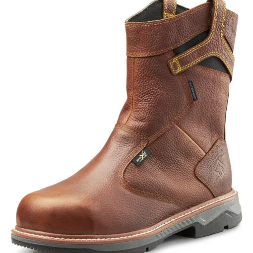 Terra Men's Patton AT Waterproof Met Guard Safety Work Boot -Brown- 4TCCBN
