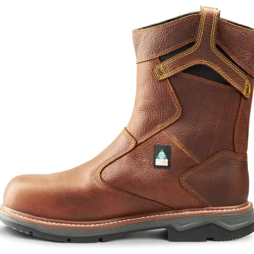 Terra Men's Patton AT Waterproof Pull-On Safety Work Boot -Brown- 4TCBBN