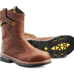 Terra Men's Patton AT Waterproof Pull-On Safety Work Boot -Brown- 4TCBBN