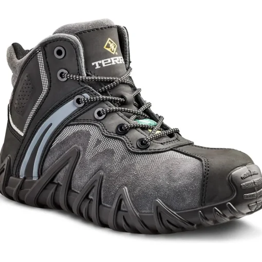 Terra Men's Venom Mid Comp Toe WP Safety Work Shoe -Black- R8285B