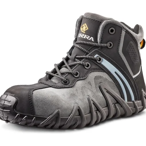 Terra Men's Venom Mid Comp Toe WP Safety Work Shoe -Black- R8285B