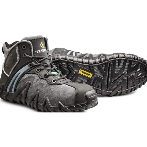 Terra Men's Venom Mid Comp Toe WP Safety Work Shoe -Black- R8285B