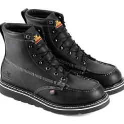 Thorogood Men's American Heritage Midnight 6" Soft Toe USA Made Wedge Work Boot - 814-6206