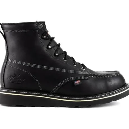 Thorogood Men's American Heritage Midnight 6" Soft Toe USA Made Wedge Work Boot - 814-6206