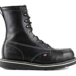Thorogood Men's American Heritage Midnight 8" Stl Toe USA Made Wedge Work Boot - 804-6208