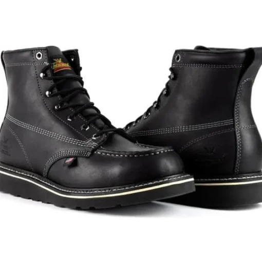 Thorogood Men's American Heritage Midnight 6" Soft Toe USA Made Wedge Work Boot - 814-6206
