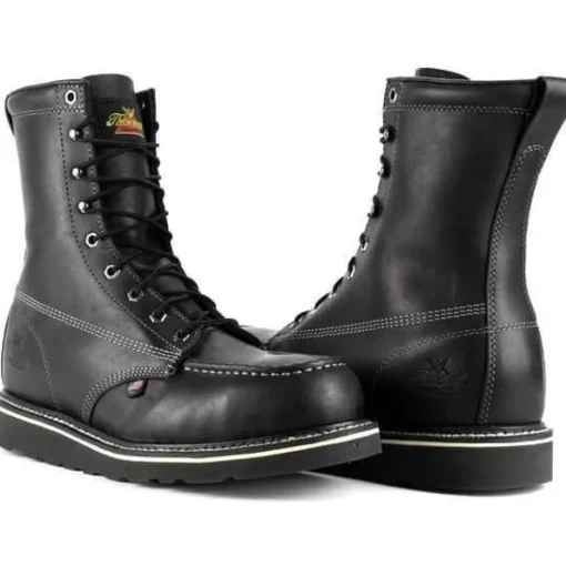 Thorogood Men's American Heritage Midnight 8" Stl Toe USA Made Wedge Work Boot - 804-6208