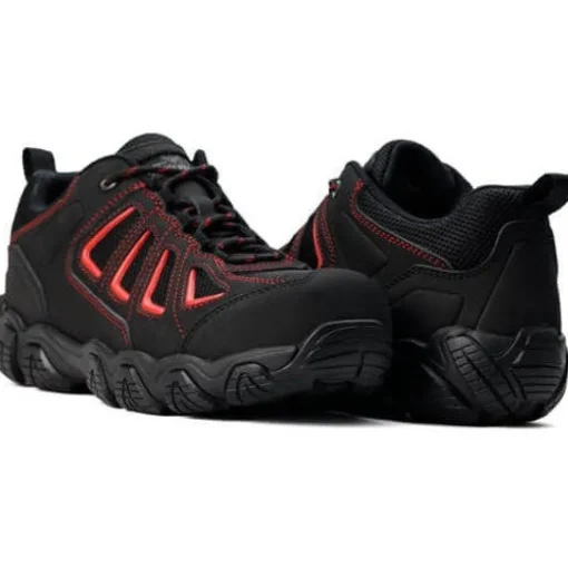 Thorogood Men's Crosstrex Series Oxford CT Hiker Work Shoe -Black/Red- 804-6001