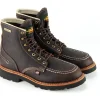 Thorogood Men's Flyway 6" USA Made WP Work Boot - Brown - 814-4140