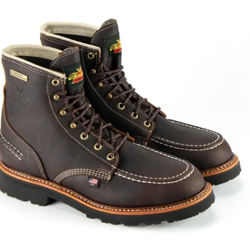 Thorogood Men's Flyway 6" USA Made WP Work Boot - Brown - 814-4140