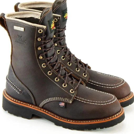 Thorogood Men's Flyway 8" USA Made WP Work Boot - Brown - 814-4141