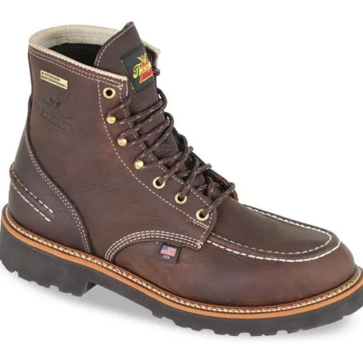 Thorogood Men's Flyway 6" USA Made WP Work Boot - Brown - 814-4140