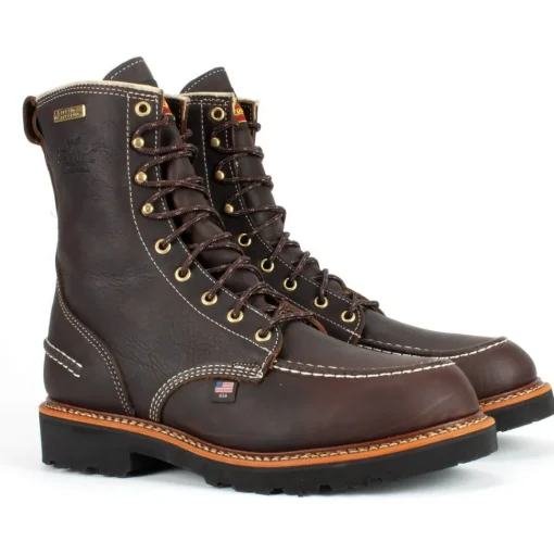 Thorogood Men's Flyway 8" USA Made WP Work Boot - Brown - 814-4141