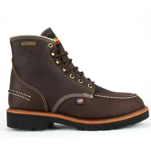 Thorogood Men's Flyway 6" USA Made WP Work Boot - Brown - 814-4140