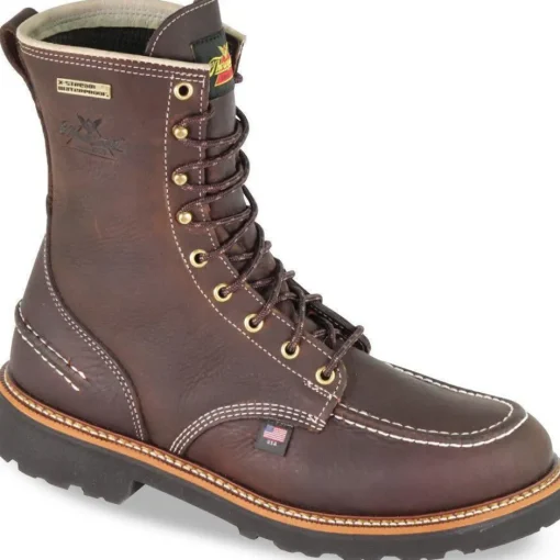 Thorogood Men's Flyway 8" USA Made WP Work Boot - Brown - 814-4141