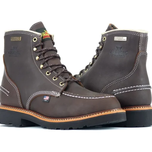Thorogood Men's Flyway 6" USA Made WP Work Boot - Brown - 814-4140