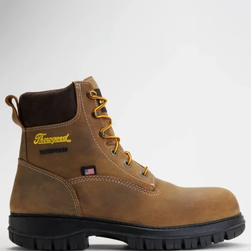 Thorogood Men's Genesis Series 6" Safety Toe WP Work Boot -Chestnut- 804-4149