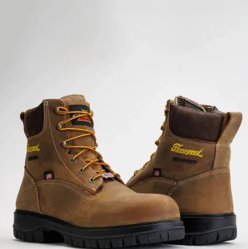 Thorogood Men's Genesis Series 6" Safety Toe WP Work Boot -Chestnut- 804-4149