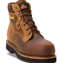 Thorogood Men's Iron River Series 6" Comp Toe Waterproof Work Boot -Brown- 804-4144