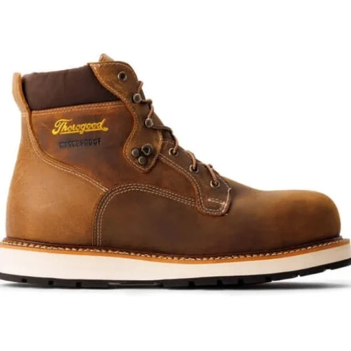 Thorogood Men's Iron River Series 6" CT Waterproof Work Boot -Brown- 804-4146