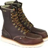 Thorogood Men's USA Made 1957 8" Moc Toe WP Wedge Work Boot Brown 814-3800