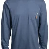 Timberland Pro Men's Base Plate Blended Long Sleeve T-Shirt - Vintage Indigo - TB0A1HVN432
