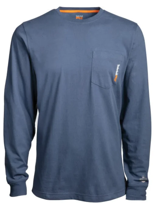 Timberland Pro Men's Base Plate Blended Long Sleeve T-Shirt - Vintage Indigo - TB0A1HVN432