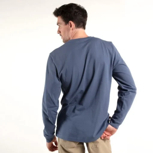 Timberland Pro Men's Base Plate Blended Long Sleeve T-Shirt - Vintage Indigo - TB0A1HVN432