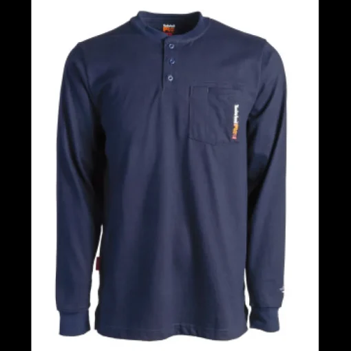Timberland Pro Men's Flame Resistant Long Sleeve Work Henley - Navy - TB0A23P4410