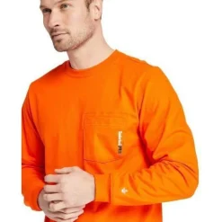 Timberland Pro Men's Flame Resistant Pocket Work T-Shirt - Orange - TB0A23PFY86
