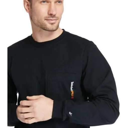 Timberland Pro Men's Flame Resistant Pocket Work T-Shirt - Black- TB0A23PF001