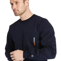 Timberland Pro Men's Flame Resistant Pocket Work T-Shirt - Navy - TB0A23PF410