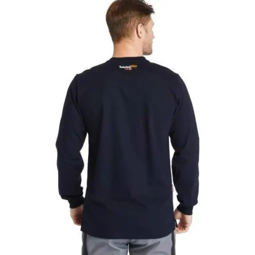 Timberland Pro Men's Flame Resistant Long Sleeve Work Henley - Navy - TB0A23P4410