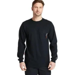 Timberland Pro Men's Flame Resistant Pocket Work T-Shirt - Black- TB0A23PF001