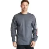 Timberland Pro Men's FR Cotton Core LS W/ Logo Work T-Shirt - Charcoal - TB0A1V8D003