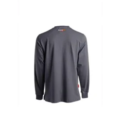 Timberland Pro Men's FR Cotton Core LS W/ Logo Work T-Shirt - Charcoal - TB0A1V8D003