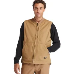 Timberland Pro Men's Gritman Lined Work Vest - Dark Wheat - TB0A1VBFD02