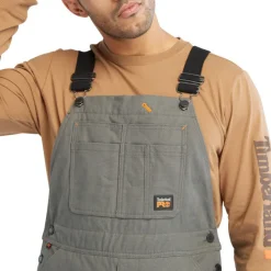 Timberland Pro Men's Gritman 100G Insulated Bib - Pewter - TB0A55RT060