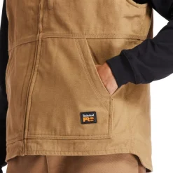 Timberland Pro Men's Gritman Lined Work Vest - Dark Wheat - TB0A1VBFD02