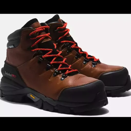 Timberland Pro Men's Heritage 6" Comp Toe WP Work Boot -Brown- TB0A5N4J214