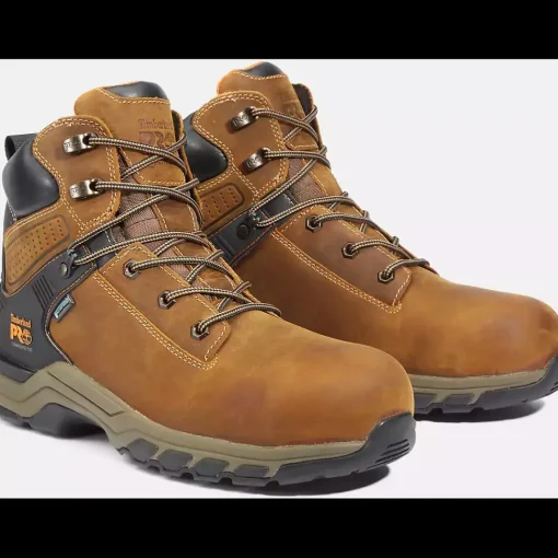 Timberland Pro Men's Hypercharge 6" Comp Toe WP Work Boot -Brown- TB1A1RVS214