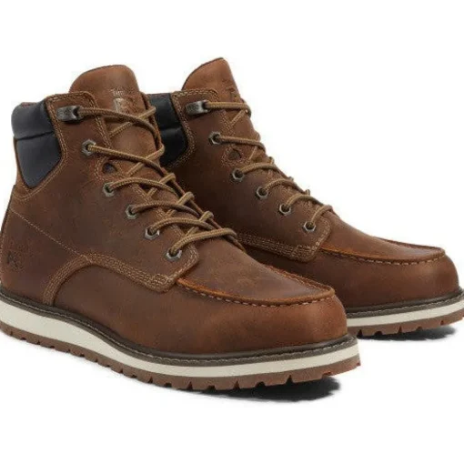 Timberland Pro Men's Irvine 6" Soft Toe Wedge Work Boot- Brown- TB1A42TY214
