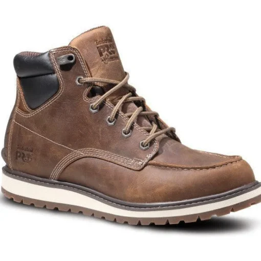 Timberland Pro Men's Irvine 6" Soft Toe Wedge Work Boot- Brown- TB1A42TY214