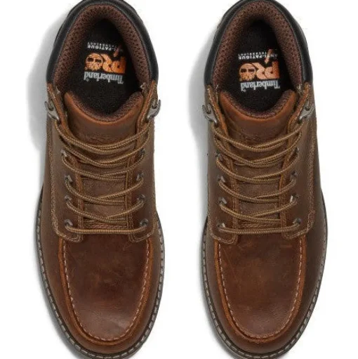 Timberland Pro Men's Irvine 6" Soft Toe Wedge Work Boot- Brown- TB1A42TY214
