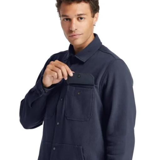 Timberland Pro Men's Mill River Fleece Work Shirt Jacket - Navy - TB0A1VCQ434