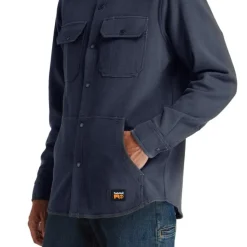 Timberland Pro Men's Mill River Fleece Work Shirt Jacket - Navy - TB0A1VCQ434