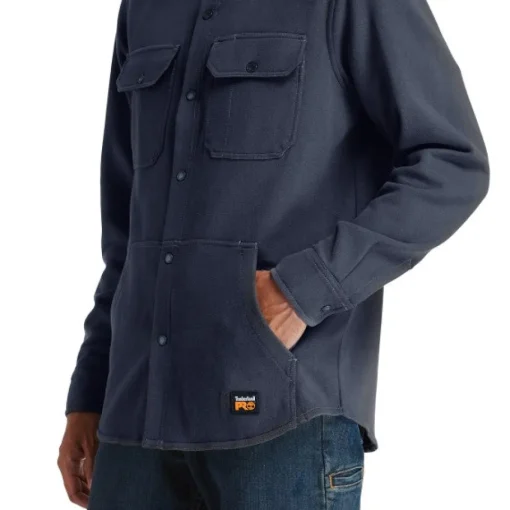 Timberland Pro Men's Mill River Fleece Work Shirt Jacket - Navy - TB0A1VCQ434